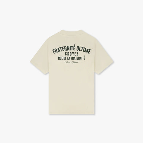Croyez Fraternite Puff T-shirt Offwhite/Darkgreen