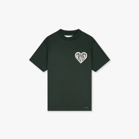 Croyez Puffed Heart T-shirt Darkgreen/Offwhite