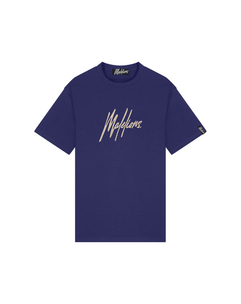 Malelions Essentials T-shirt Blauw/Beige
