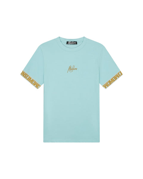 Malelions Venetian T-shirt Light Blue/Gold