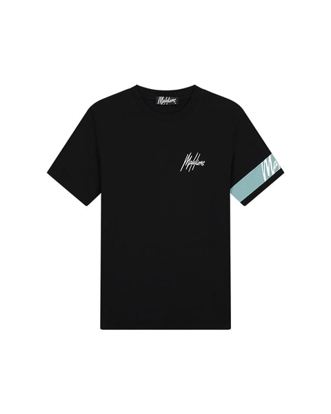 Malelions Captain T-shirt Black/Lightblue