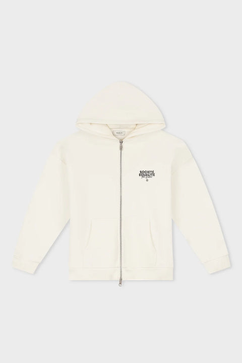 Equalite Societe Oversized FullZip Hoodie OffWhite