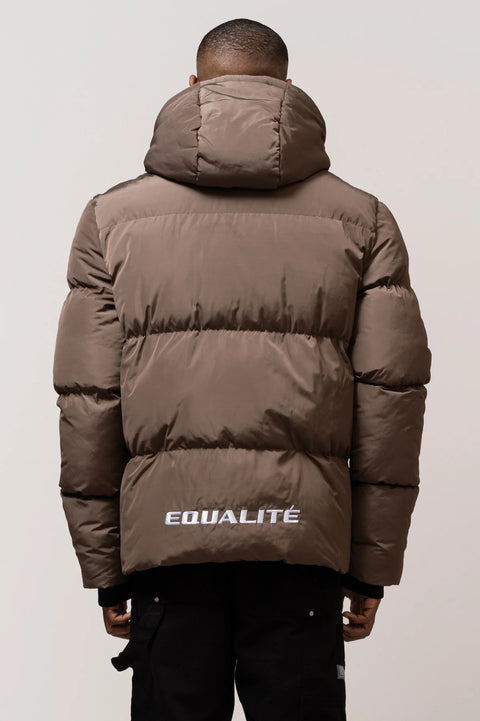 Equalite Essential Puffer Jacket Taupe