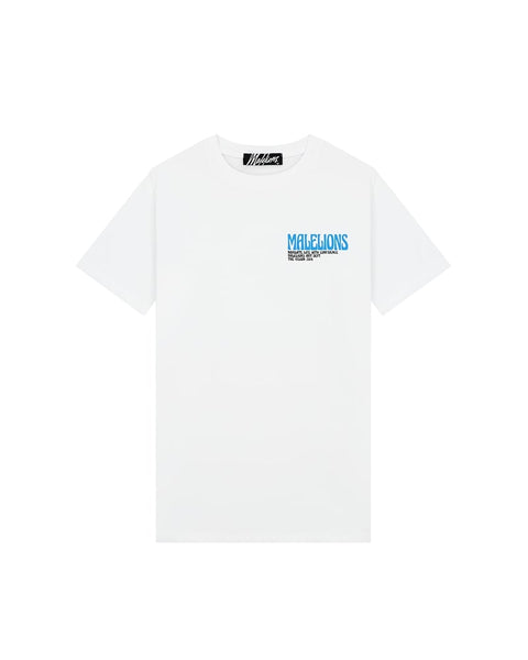 Malelions Boxer 2.0 T-shirt White/Blue