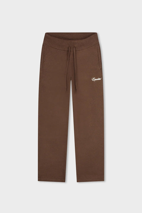 Equalite Fluffy Knit Pants Brown