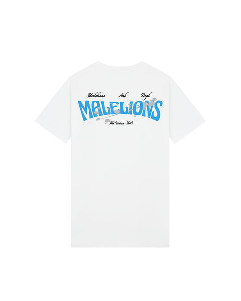 Malelions Boxer 2.0 T-shirt White/Blue