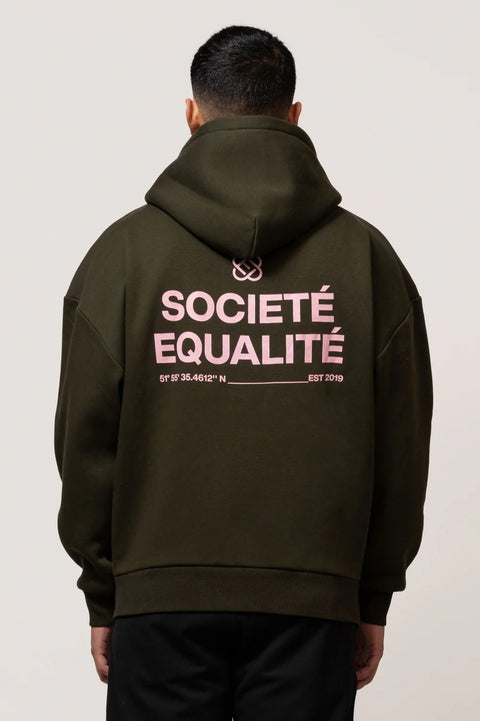 Equalite Societe Oversized FullZip Hoodie Army