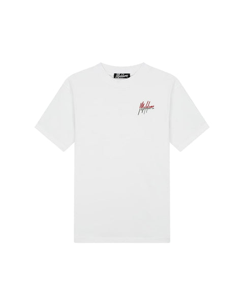 Malelions Split T-shirt White/Red
