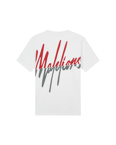 Malelions Split T-shirt White/Red