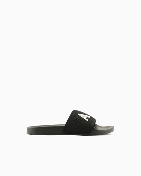 Armani Exchange Woven Sandal Black-OffWhite