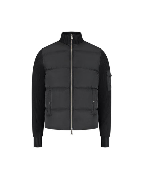 Malelions Knitted Hybrid Jacket Black