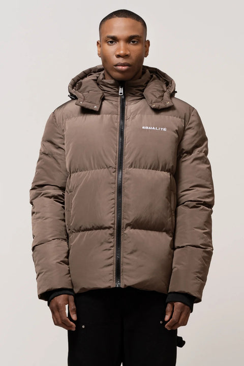 Equalite Essential Puffer Jacket Taupe