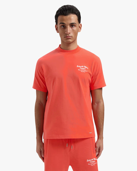Croyez Fraternite T-shirt Coral/White