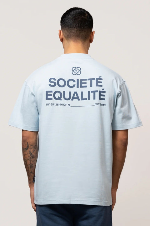 Equalite Societe Oversized Tee LightBlue/Navy