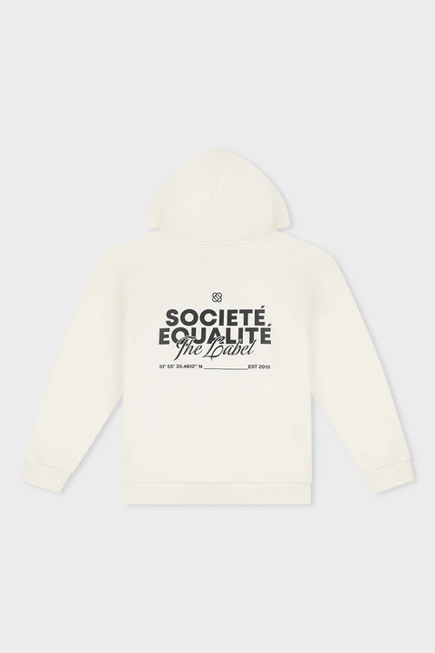 Equalite Societe Oversized FullZip Hoodie OffWhite