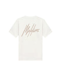 Malelions Striped T-shirt Off White