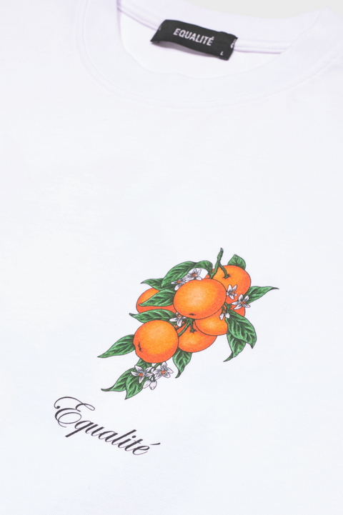 Equalite Orange Oversized T-shirt White