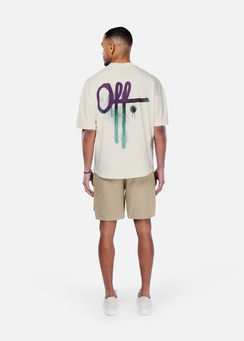 Off The Pitch Graffity Oversized T-shirt Offwhite