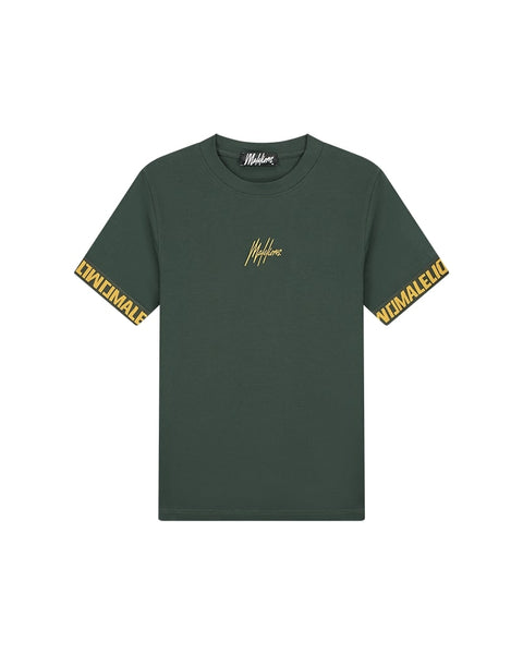 Malelions Venetian T-shirt Dark green/Gold
