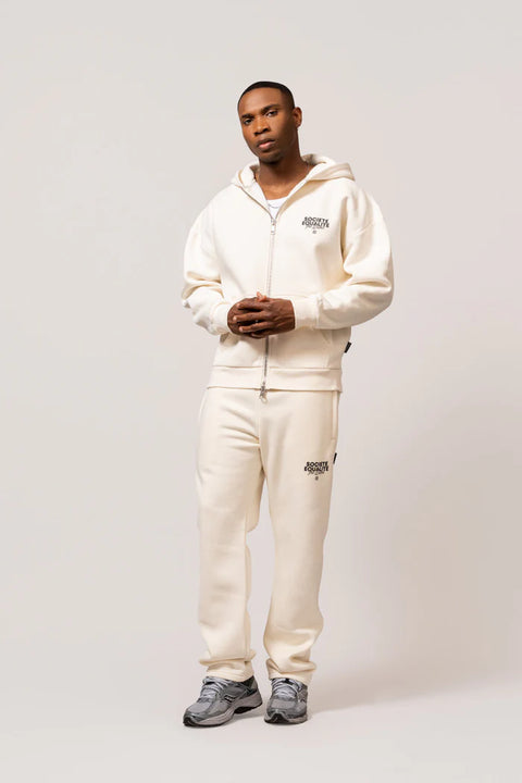 Equalite Societe Oversized FullZip Hoodie OffWhite