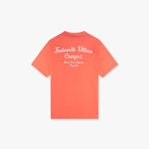Croyez Fraternite T-shirt Coral/White