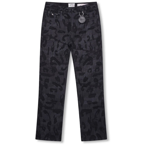 Amicci Franco Sheredded Jeans Black