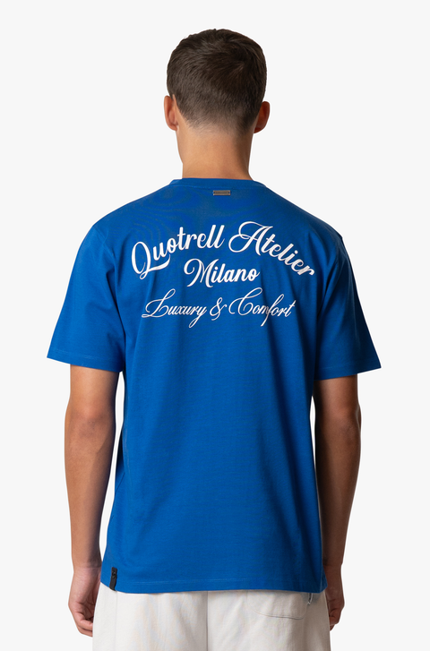 Quotrell Atelier Milano T-shirt Cobalt/White