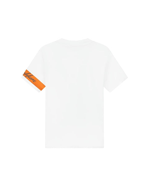 Malelions Captain T-shirt White Orange