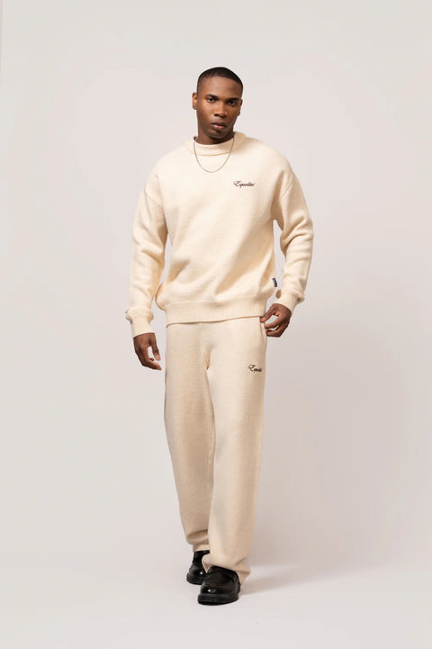 Equalite Fluffy Knit Pants OffWhite