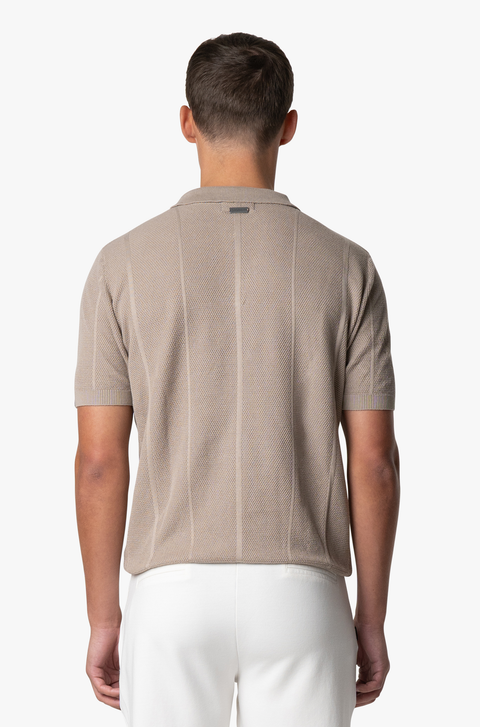 Quotrell Arena Polo Taupe/White