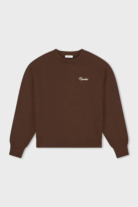 Equalite Fluffy Knit Sweater Brown