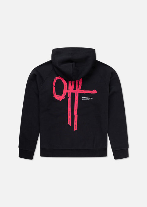 Off The Pitch Tape Off Hoodie Zwart