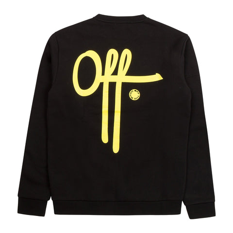 Off The Pitch Fullstop Crewneck Zwart/Geel